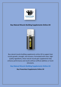 Buy Natural Muscle Building Supplements Online UK