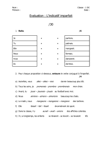 Exercices sur l'imparfait &agrave; imprimer