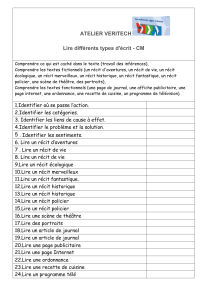 Cahier de lecture CM ATELIER VERITECH