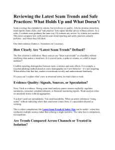 Analyzing Scam Trends and Safety Practices