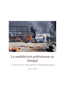 Mal&eacute;diction Politicienne et D&eacute;mocratie au S&eacute;n&eacute;gal