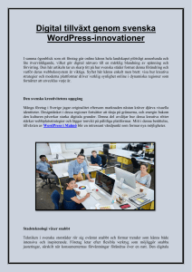 Digital tillv&auml;xt med svenska WordPress
