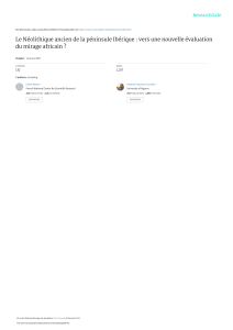 N&eacute;olithique ib&eacute;rique : influence africaine ?