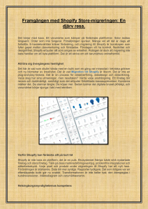 Framg&aring;ngen med Shopify Store