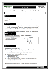 FICHE DE TRAVAUX DIRIGES PHYSIQUE Tle D MOUVEMENT DU CENTRE D&rsquo;INERTIE D&rsquo;UN SOLIDE BY TEHUA