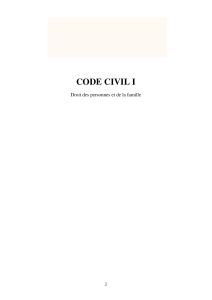 Code Civil Ivoirien: Droit des Personnes