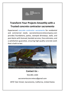 Transform Your Projects Smoothly with a Trusted concrete contractor sacramento