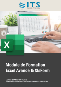 Formation Excel Avanc&eacute; et XlsForm