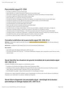 Guide Pancr&eacute;atite Aigu&euml; LiSA