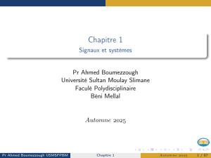 Signaux et Syst&egrave;mes: Cours d'Ing&eacute;nierie