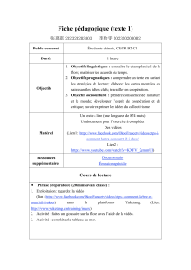 Fiche P&eacute;dagogique : Fran&ccedil;ais sur la Flore
