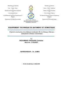 Projet Domotique B&acirc;timent R+1 &agrave; Maroua