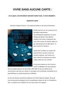 Vivre sans carte : Dorothy Hunt