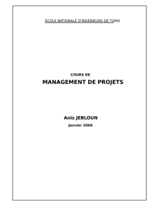 Cours Management de Projets : CPM & PERT