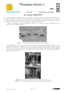 Sujet examen TSI Physique-Chimie KRUSTY 2022