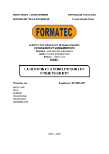 Gestion des Conflits dans les Projets BTP