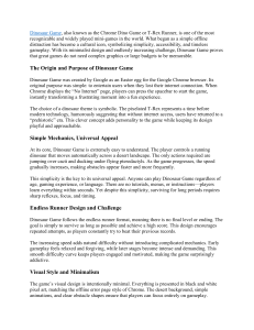 Analysis of the Chrome Dinosaur Game