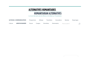 &laquo; Une seule sant&eacute; &raquo; et la sant&eacute; plan&eacute;taire dans les contextes humanitaires - Alternatives Humanitaires