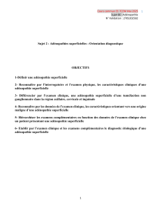 Cours Ad&eacute;nopathies Superficielles : Orientation Diagnostique