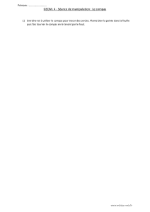 Fiche de G&eacute;om&eacute;trie : Utilisation du Compas pour Tracer des Cercles