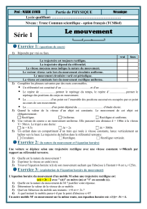 Exercices Physique Mouvement Tronc Commun