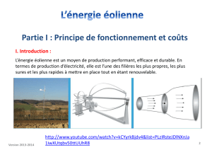 L'&eacute;nergie &eacute;olienne : Principe de fonctionnement et co&ucirc;ts