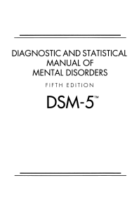 DSM-5: Diagnostic and Statistical Manual of Mental Disorders