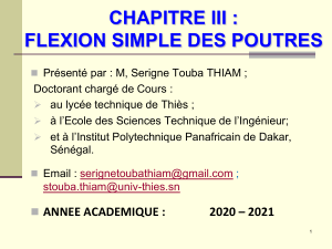 Flexion simple des poutres : Chapitre III