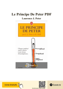 Le Principe De Peter : R&eacute;sum&eacute; et Analyse Hi&eacute;rarchique
