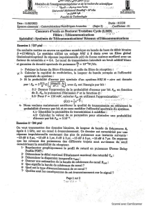 Advanced Digital Communications Doctoral Entrance Exam