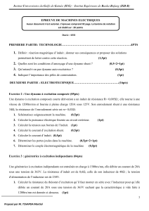 Examen Machines &Eacute;lectriques IUG ISB-B
