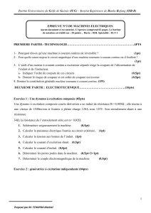 &Eacute;preuve Machines &Eacute;lectriques : Moteur CC & G&eacute;n&eacute;ratrices
