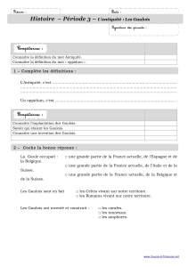 Fiche Les Gaulois P&eacute;riode 3 Histoire
