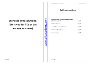 Exercices &Eacute;lectronique EEA Corrig&eacute;s