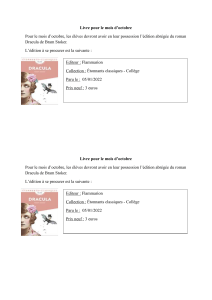 Livre &agrave; lire en octobre : Dracula (Flammarion, Coll&egrave;ge)