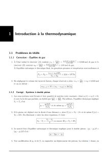 Introduction &agrave; la thermodynamique : Probl&egrave;mes et corrig&eacute;s