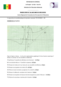 Composition de math&eacute;matiques TS2 Diourbel - Premier semestre