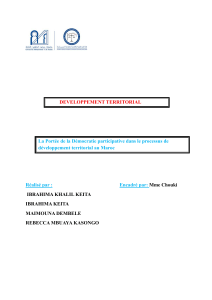 Expos&eacute; en developpement territorial final