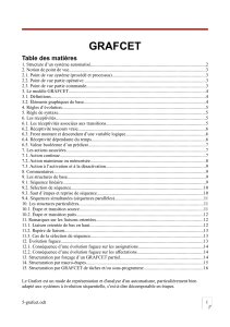 Cours GRAFCET: Automatisation S&eacute;quentielle