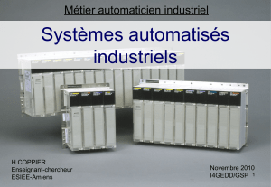 Syst&egrave;mes automatis&eacute;s industriels : Cours d'automatisme