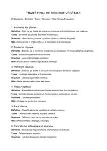 Traite FINAL 26 Questions Biologie Vegetale