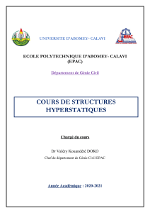 Cours Structures Hyperstatiques | G&eacute;nie Civil
