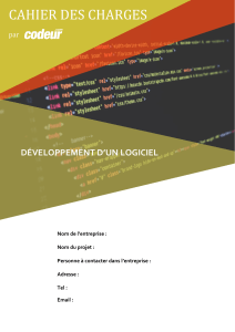 Mod&egrave;le de Cahier des Charges Logiciel