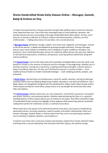 Divine Handcrafted Hindu Deity Statues Online &ndash; Murugan, Ganesh, Balaji & Krishna on Etsy