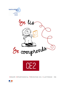 S&eacute;ances Pr&eacute;paration Compr&eacute;hension Lecture CE2