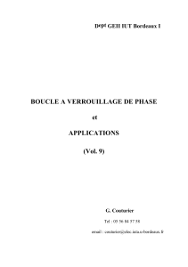 Cours Boucle &agrave; Verrouillage de Phase (PLL) et Applications