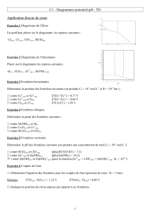 Exercices sur les diagrammes potentiel-pH