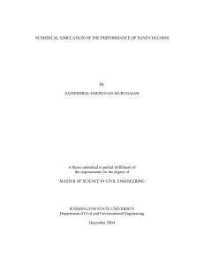 Numerical Simulation of Sand Columns Performance - Civil Engineering Thesis
