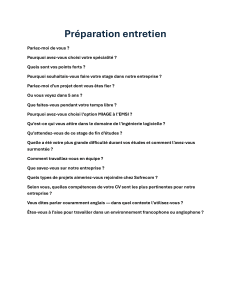 Guide entretien Sofrecom MIAGE