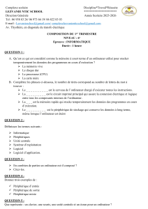 Examen d'informatique 6&egrave;me trimestre
